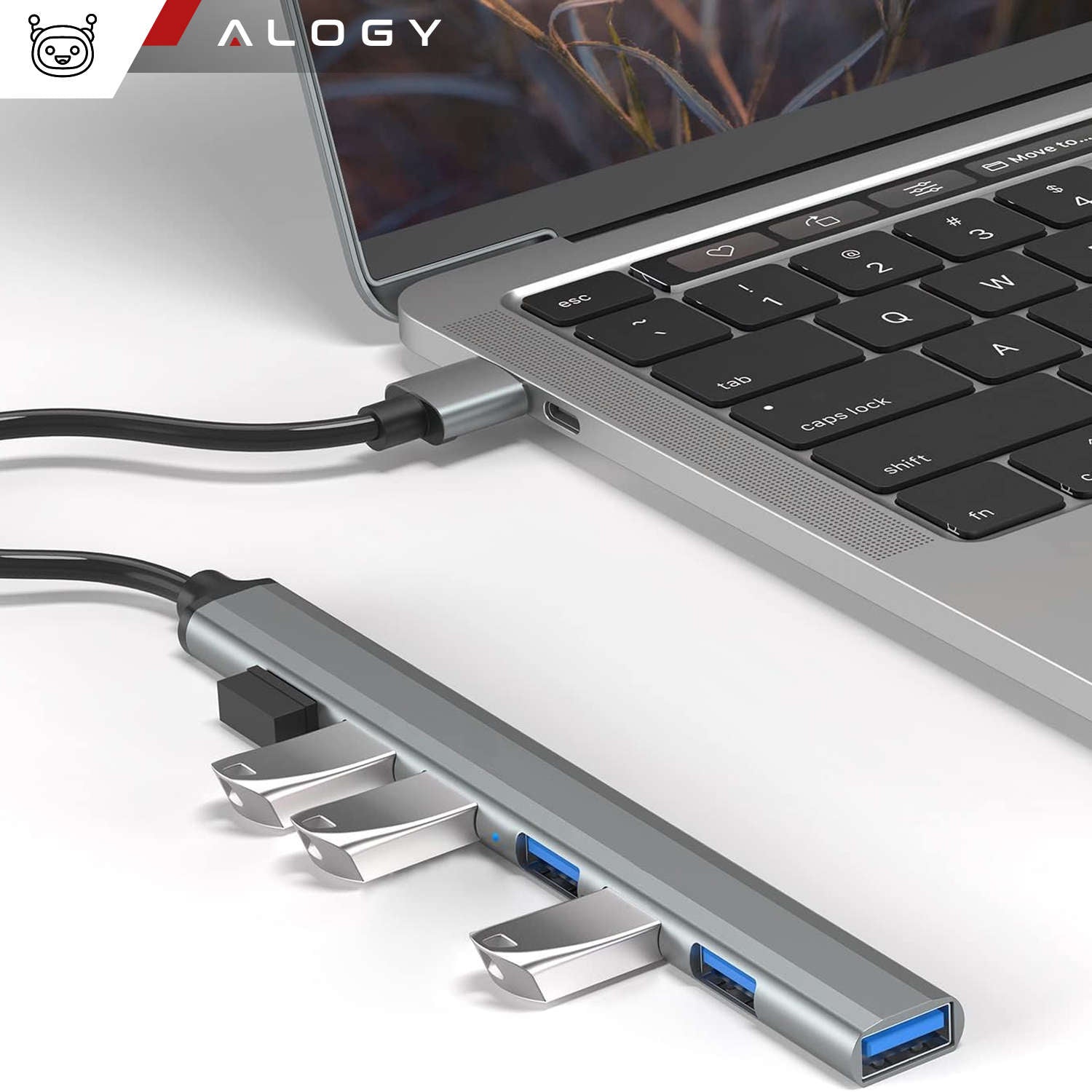 Hub Adaptor Alogy 1 x USB 3.0 5GB/s 6 2.0 - 5905601809654 - 3