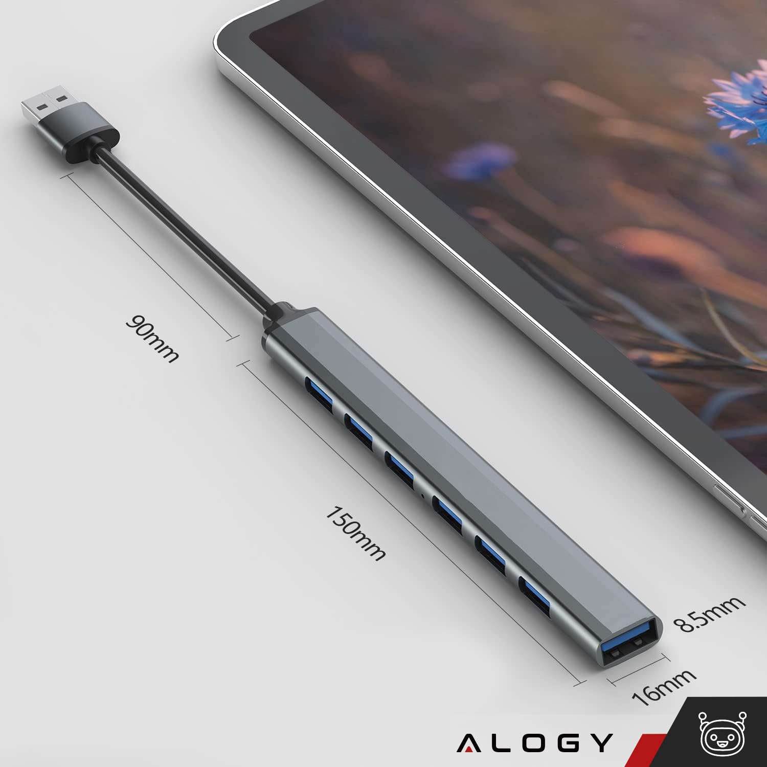 Hub Adaptor Alogy 1 x USB 3.0 5GB/s 6 2.0 - 5905601809654 - 10