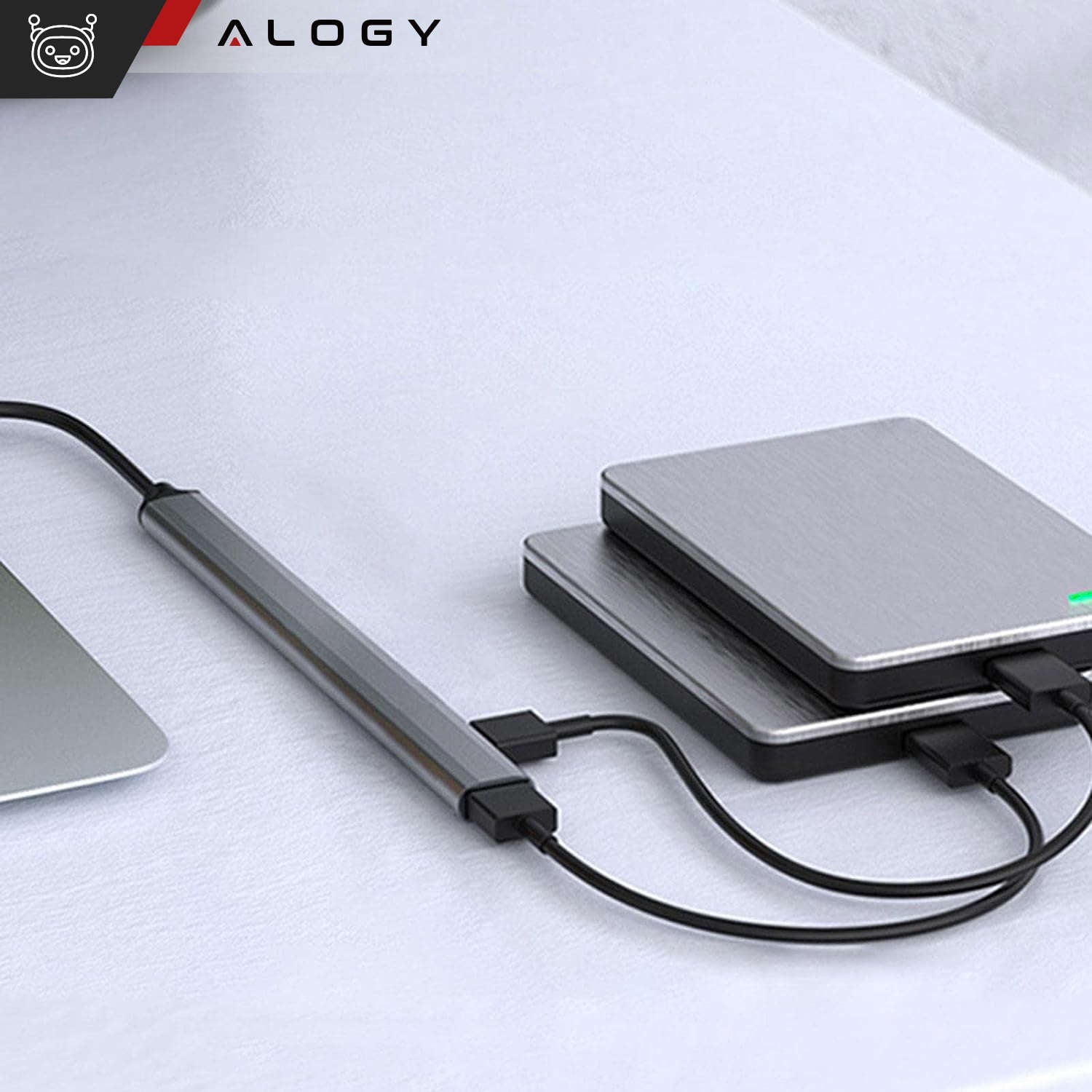 Hub Adaptor Alogy 1 x USB 3.0 5GB/s 6 2.0 - 5905601809654 - 7