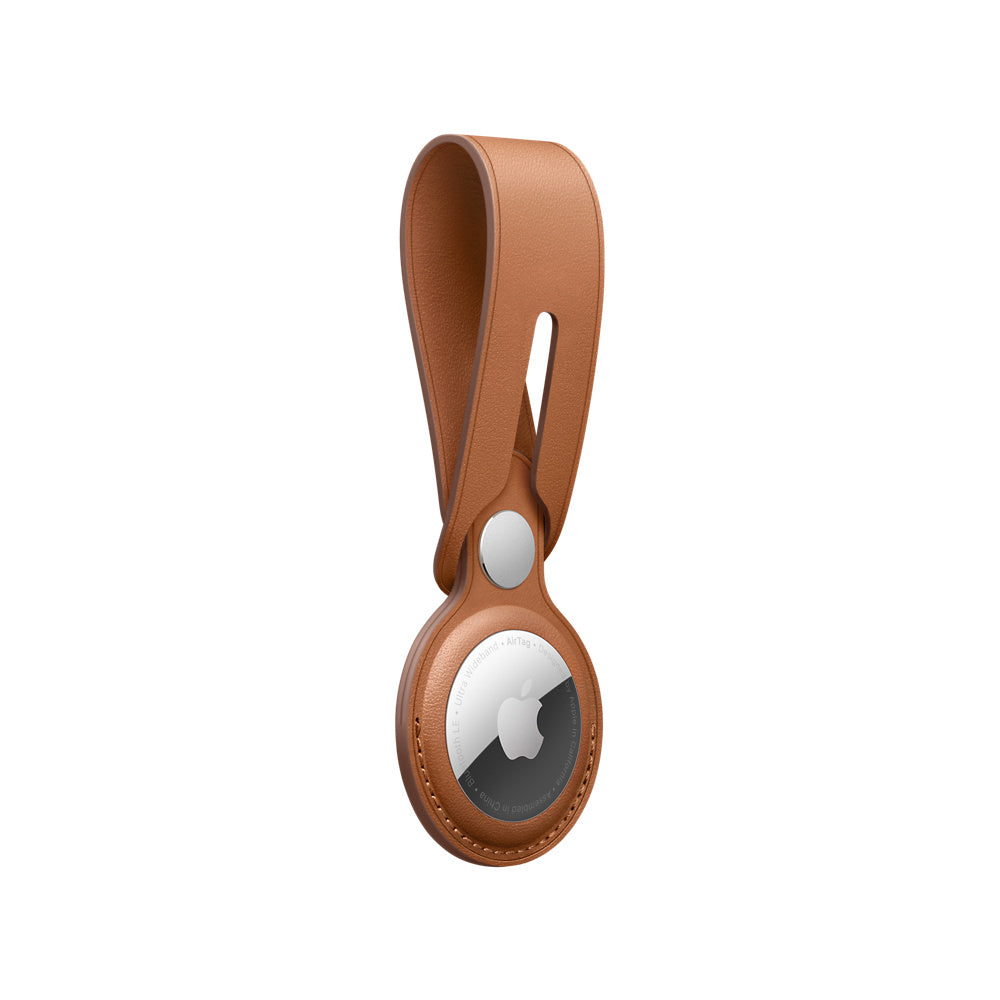 Husa Breloc Loop Piele Naturala Apple pt. AirTag Saddle Brown - MX4A2ZM/A Originala Resigilat - 190199314795 - 2
