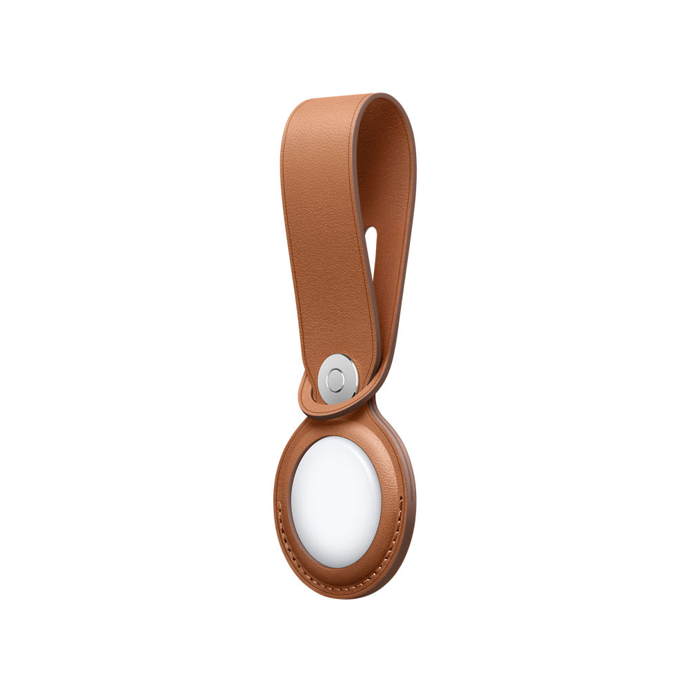 Husa Breloc Loop Piele Naturala Apple pt. AirTag Saddle Brown - MX4A2ZM/A Originala Resigilat - 190199314795 - 3