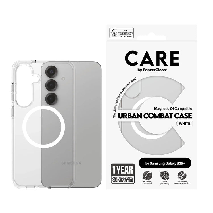 Husa Care by PanzerGlass Urban Combat pt. Samsung Galaxy S25 Plus Transparent Magnetic QI 3.6 m drop - CRRFUWQG38388 - 5715685017018 - 1