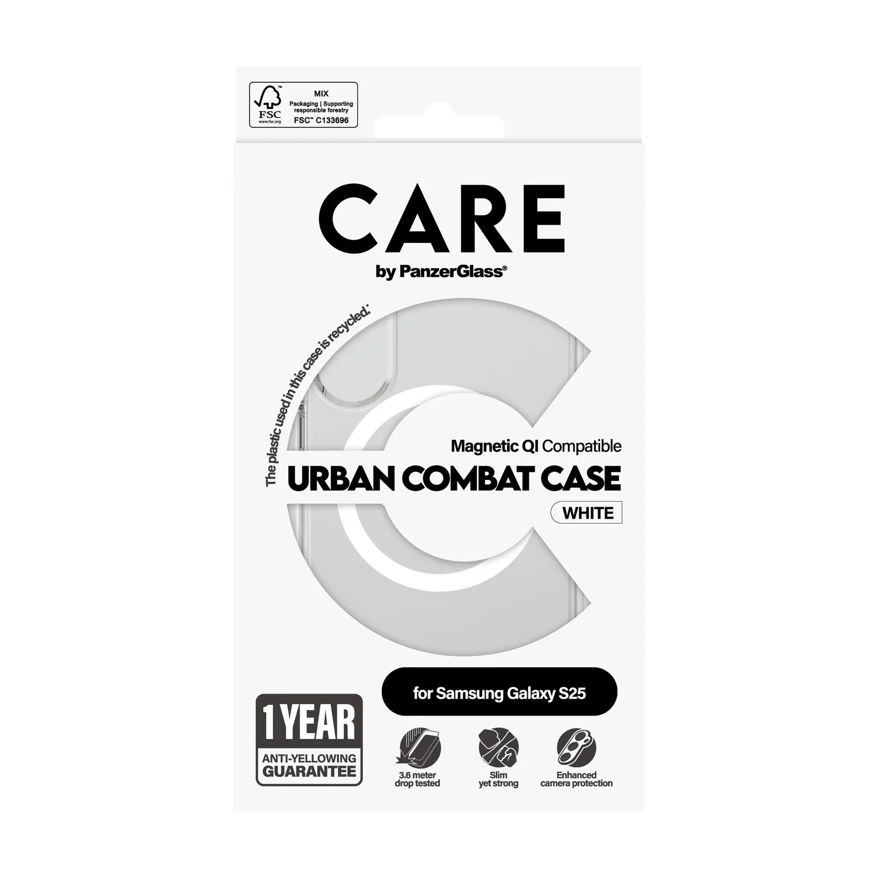 Husa Care by PanzerGlass Urban Combat pt. Samsung Galaxy S25 Transparent Magnetic QI 3.6 m drop - CRRFUWQG38388 - 5715685017018 - 4