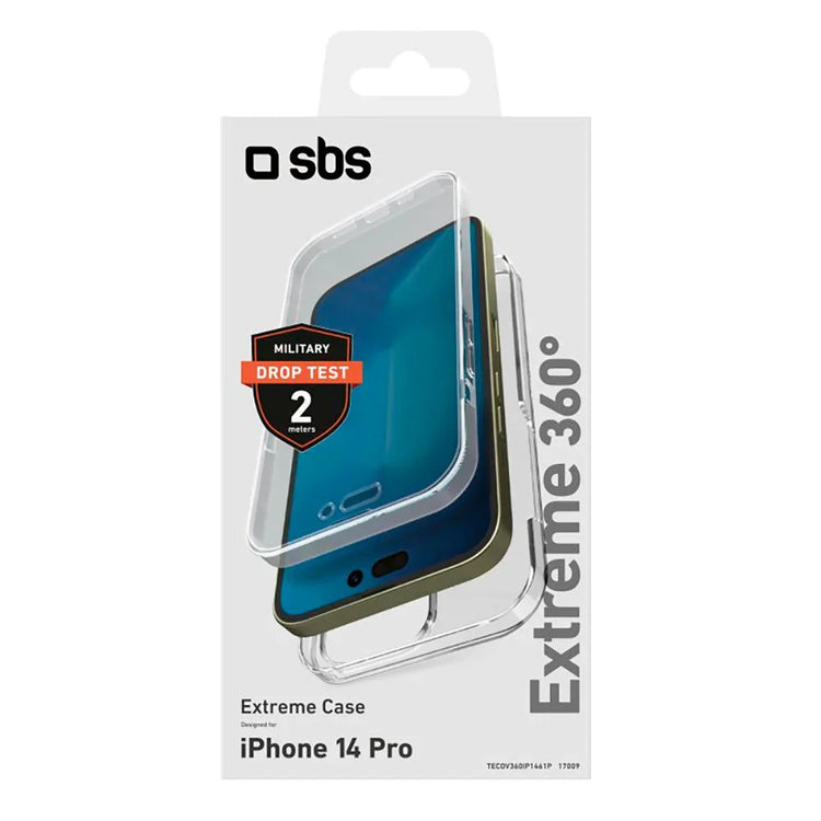 Husa Clear SBS Extreme 360° pt. iPhone 14 Pro Protectie Cadere Grad Militar - TECOV360IP1461P - 8018417417009 - 1