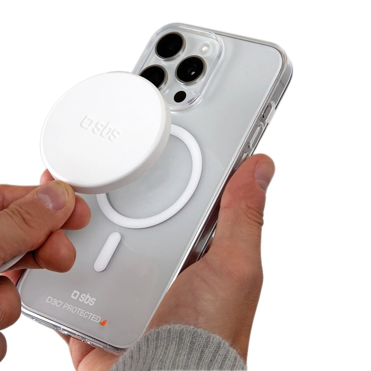 Husa Clear SBS Extreme Mag pt. iPhone 15 Pro Tehnologie D3O MagSafe Protectie Impact - TED30MAGCOVIP1561P - 8018417467837 - 3