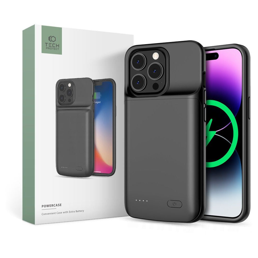 Husa cu Extra Baterie Externa 5000 mAh Tech-Protect Powercase - iPhone 14 Pro Max & Plus - 9490713927458 - 10