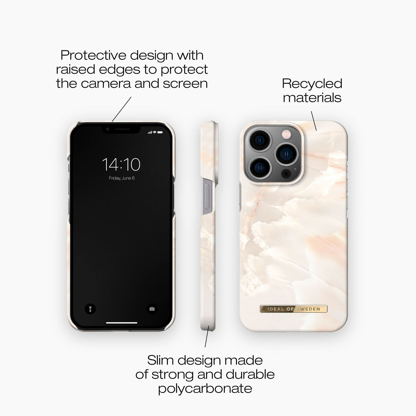Husa iDeal of Sweden pt. iPhone 14 Pro MagSafe Rose Pearl Marble IDFCMTE22 I2261P 257 7340205166051 3