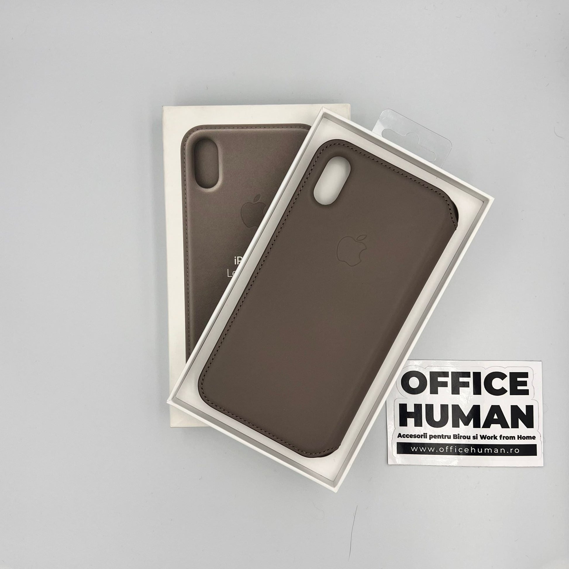 Husa Originala Piele Naturala Folio Apple MQRY2ZM/A - iPhone XS & X Taupe - 0190198522597 - 4