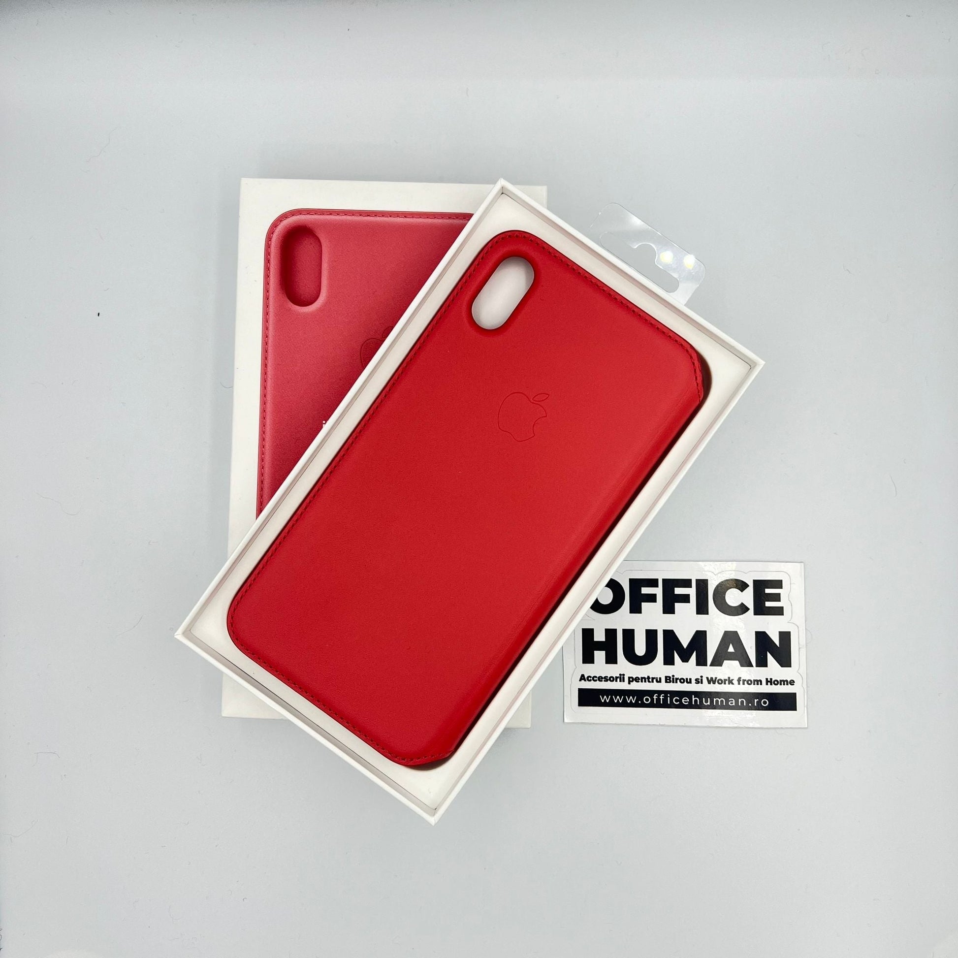 Husa Originala Piele Naturala Folio Apple MRX12ZM/A - iPhone XS & X Peony Pink - 190198763600 - 4