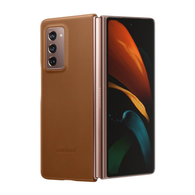 Husa Originala Piele Naturala Samsung pt. Galaxy Z Fold 2 EF-VF916 Resigilat - Brown - EF-VF916LAEGEU - 8806090612442 - 1