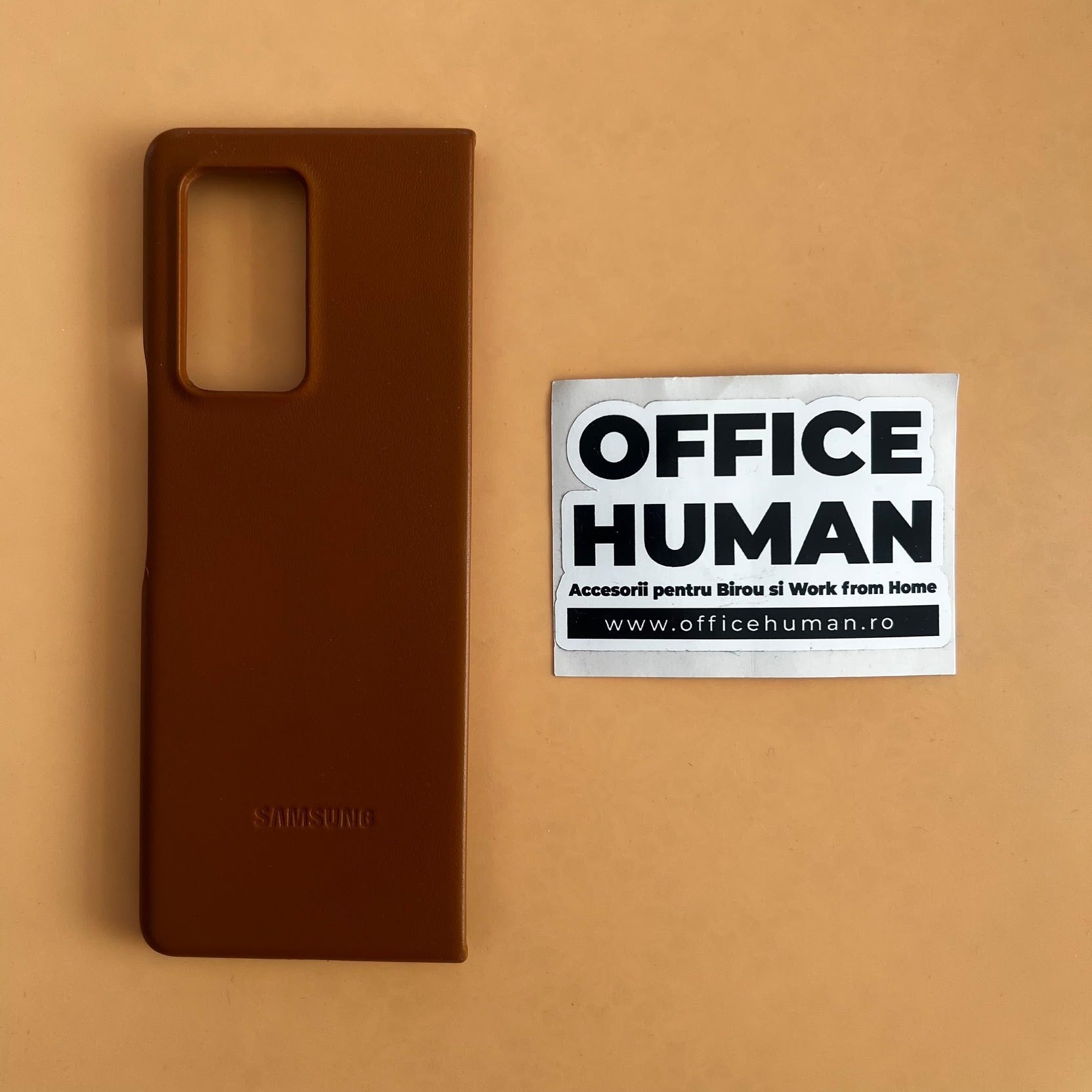 Husa Originala Piele Naturala Samsung pt. Galaxy Z Fold 2 EF-VF916 Resigilat - Brown - EF-VF916LAEGEU - 8806090612442 - 7