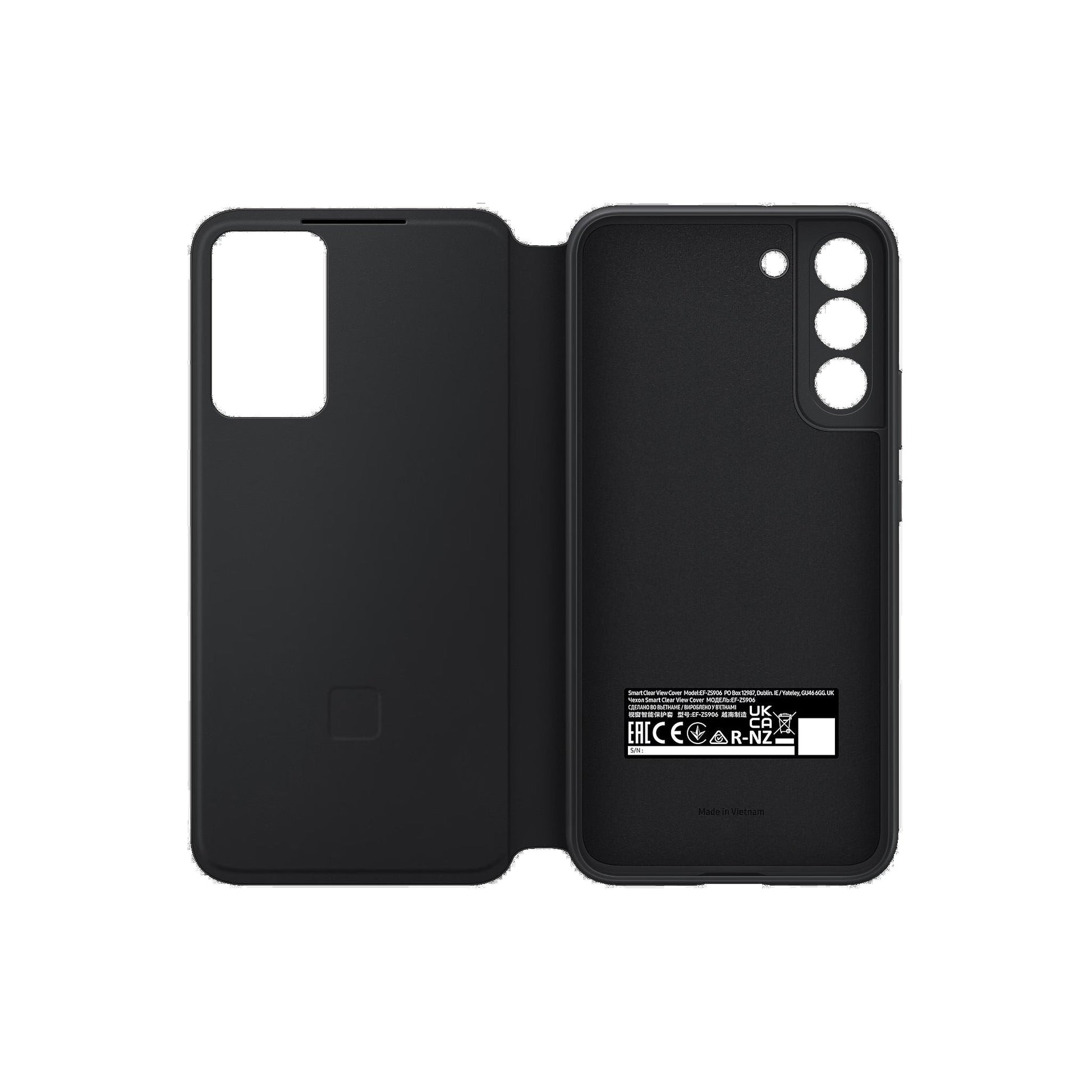 Husa Originala Smart Clear View Cover pt. Samsung Galaxy S22 Plus EF-ZS906 - Protectie anti-microbiana - EF-ZS906CBEGEW - 8806094000887 - 6