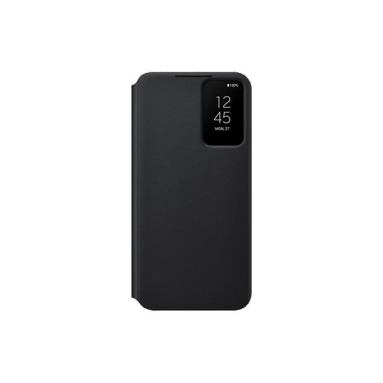 Husa Originala Smart Clear View Cover pt. Samsung Galaxy S22 Plus EF-ZS906 - Protectie anti-microbiana Resigilat - Black - EF-ZS906CBEGEW-A