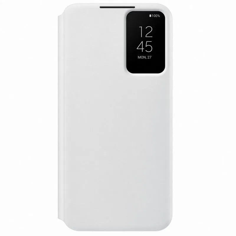 Husa Originala Smart Clear View Cover pt. Samsung Galaxy S22 Plus EF-ZS906 - Protectie anti-microbiana - White - EF-ZS906CWEGEE