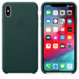 Husa Piele Naturala Apple pt. iPhone XS Max, Forest Green - MTEV2ZM/A, Originala 