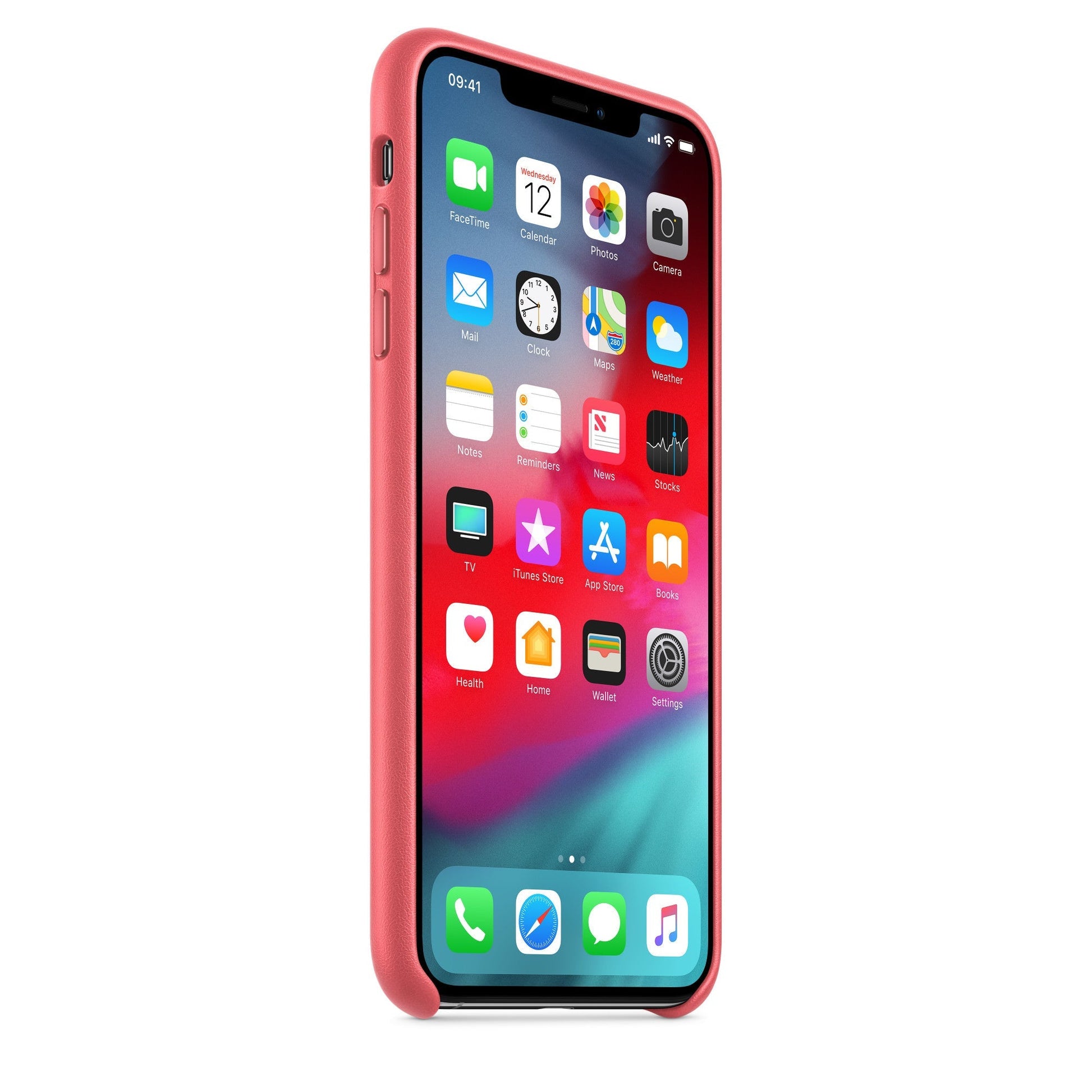 Husa Piele Naturala Apple iPhone XS Max Peony Pink - MTEX2ZM/A Originala - 190198802804 - 2
