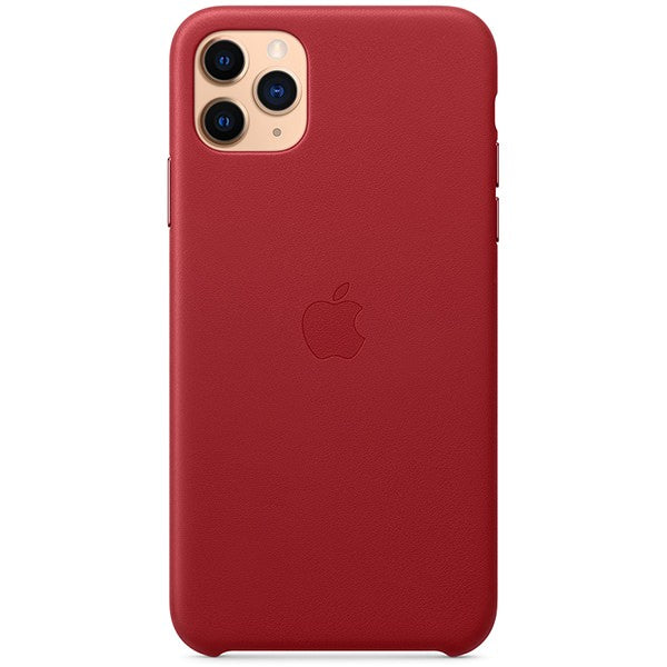 Husa Piele Naturala Apple pt. iPhone 11 Pro Max Red - MX0F2ZM/A Originala - 190199287686 - 4