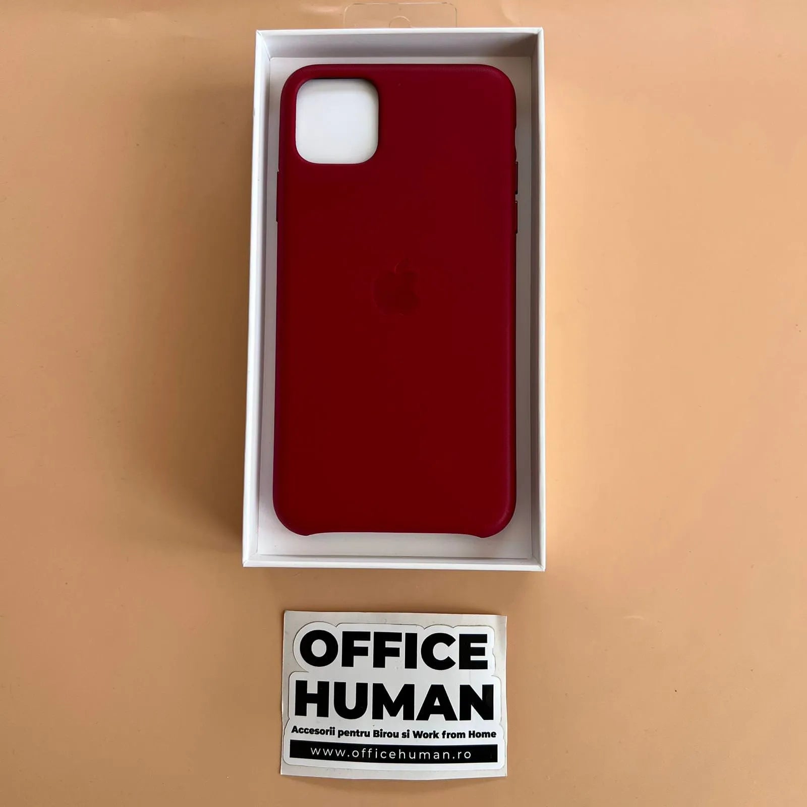 Husa Piele Naturala Apple pt. iPhone 11 Pro Max Red - MX0F2ZM/A Originala Resigilat - MX0F2ZM/A-A - 190199287686 - 8