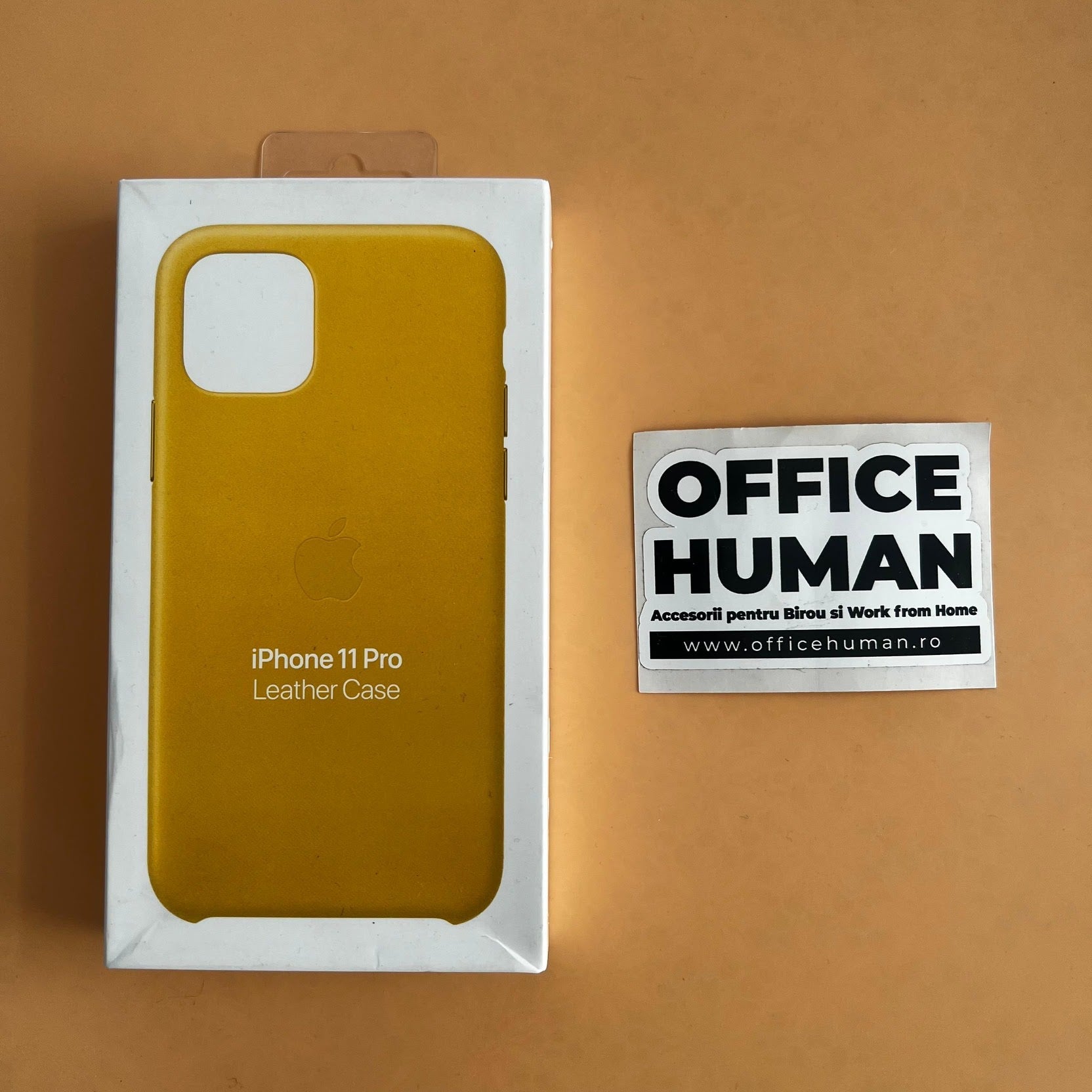 Husa Piele Naturala Apple pt. iPhone 11 Pro Meyer Lemon - MWYA2ZM/A Originala - 190199269446 - 4