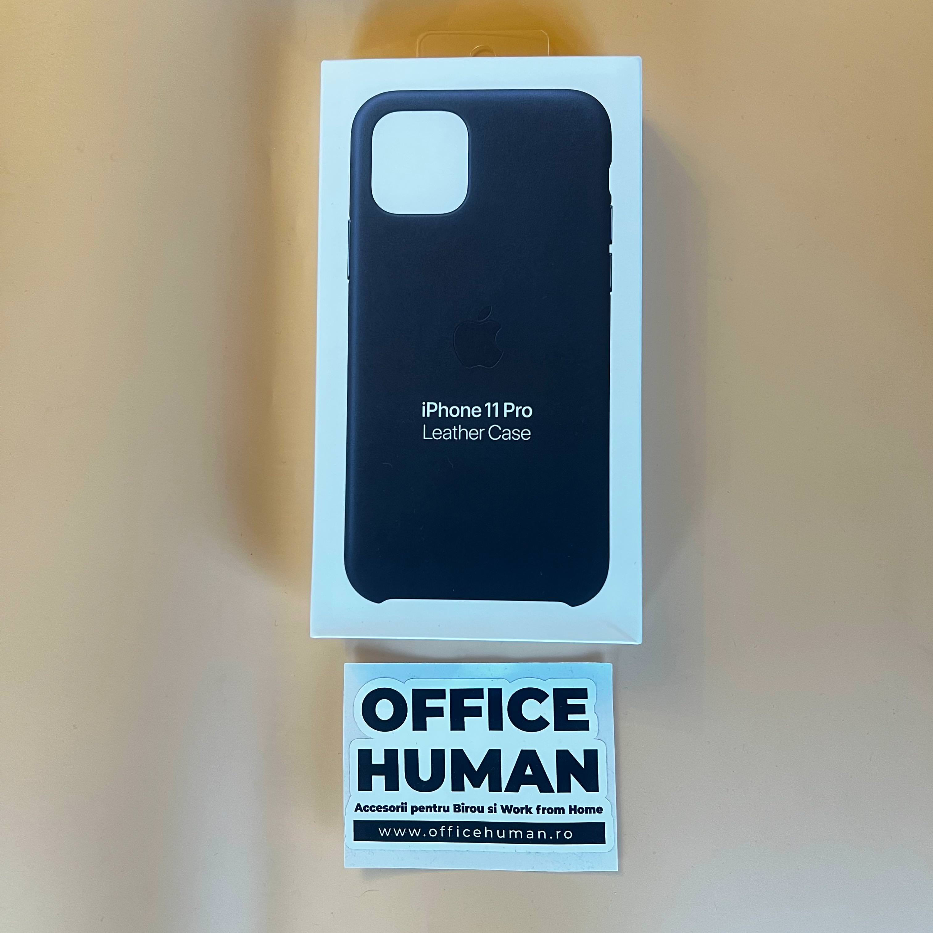 Husa Piele Naturala Apple pt. iPhone 11 Pro Midnight Blue - MWYG2ZE/A Originala - 190199269583 - 2