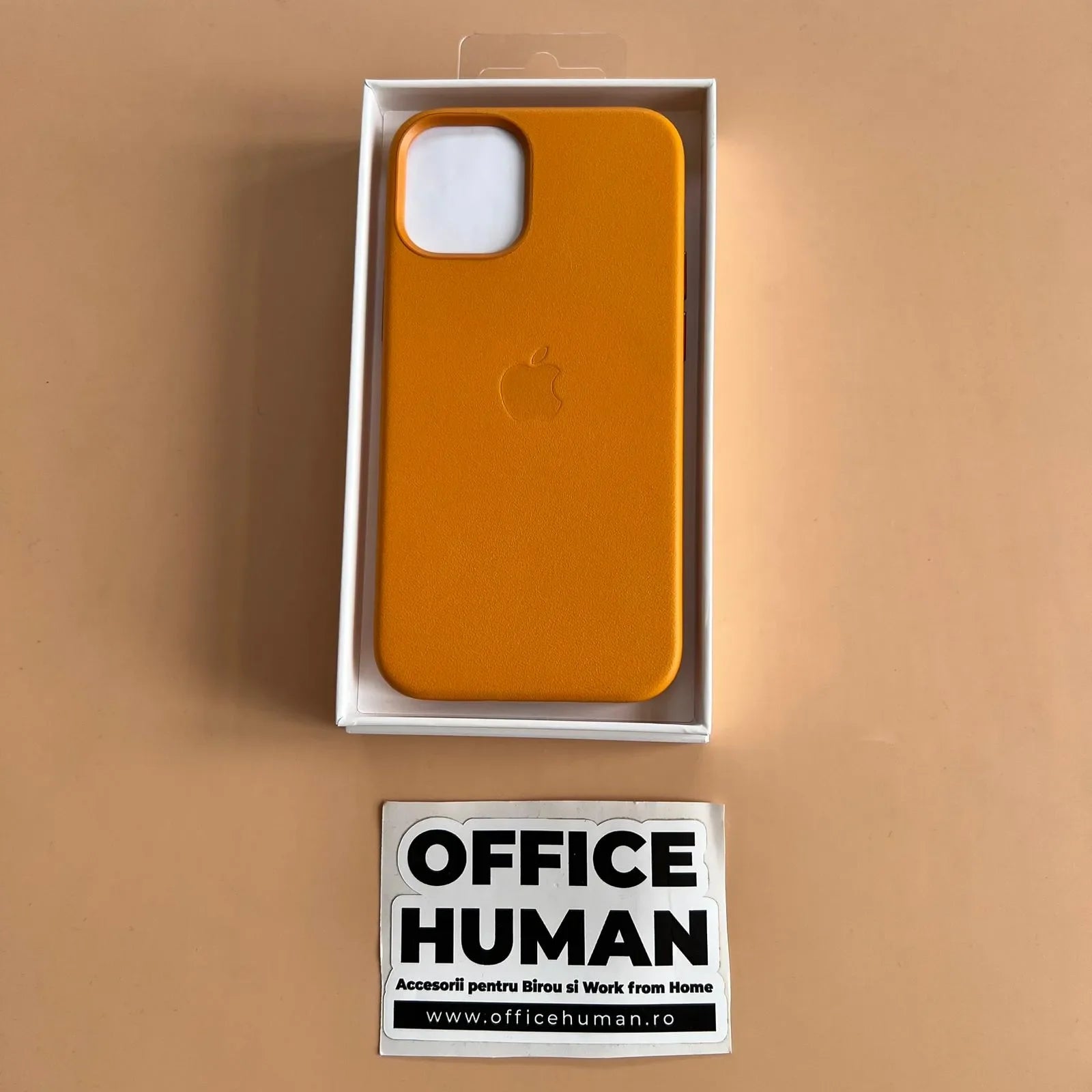 Husa Piele Naturala Apple pt. iPhone 12 Mini California Poppy - MHK63ZM/A Originala MagSafe Resigilat - MHK63ZM/A-A - 194252167977 - 9