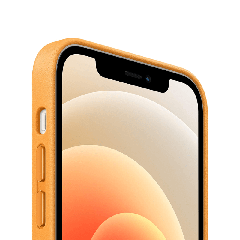 Husa Piele Naturala Apple pt. iPhone 12 Pro Max California Poppy - MHKH3ZM/A MagSafe Originala Resigilat - 194252168370 - 2