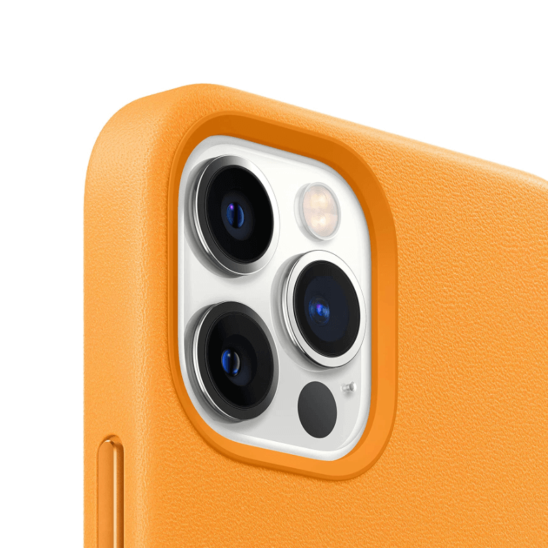 Husa Piele Naturala Apple pt. iPhone 12 Pro Max California Poppy - MHKH3ZM/A MagSafe Originala Resigilat - 194252168370 - 3