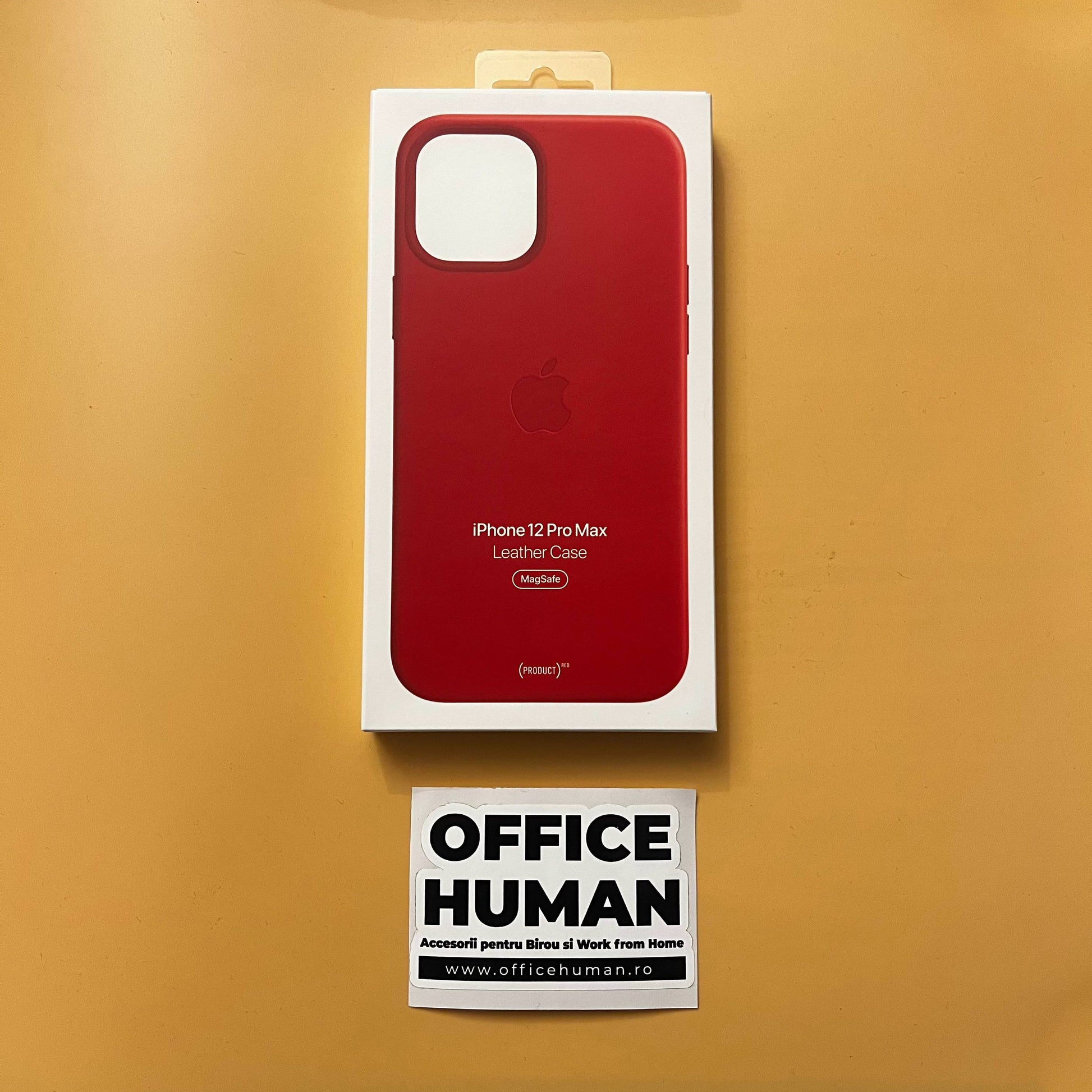 Husa Piele Naturala Apple pt. iPhone 12 Pro Max Scarlet Red - MHKJ3FE/A MagSafe Originala Resigilat - MHKJ3FE/A-A - 194252168387 - 6