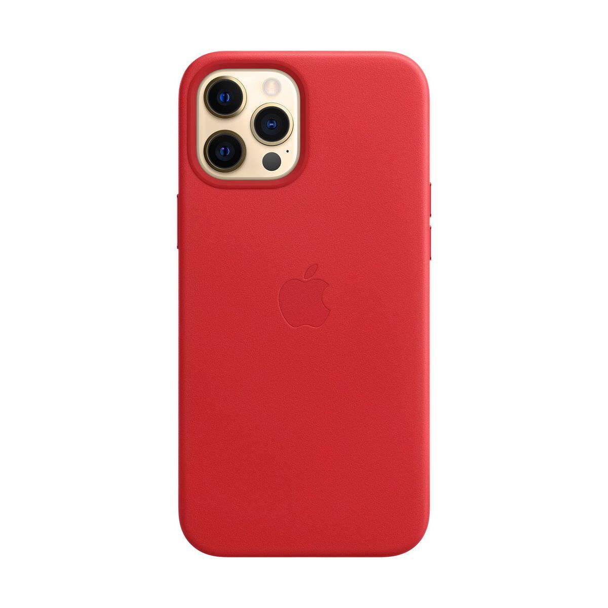 Husa Piele Naturala Apple pt. iPhone 12 Pro Max Scarlet Red - MHKJ3FE/A MagSafe Originala Resigilat - MHKJ3FE/A-A - 194252168387 - 1