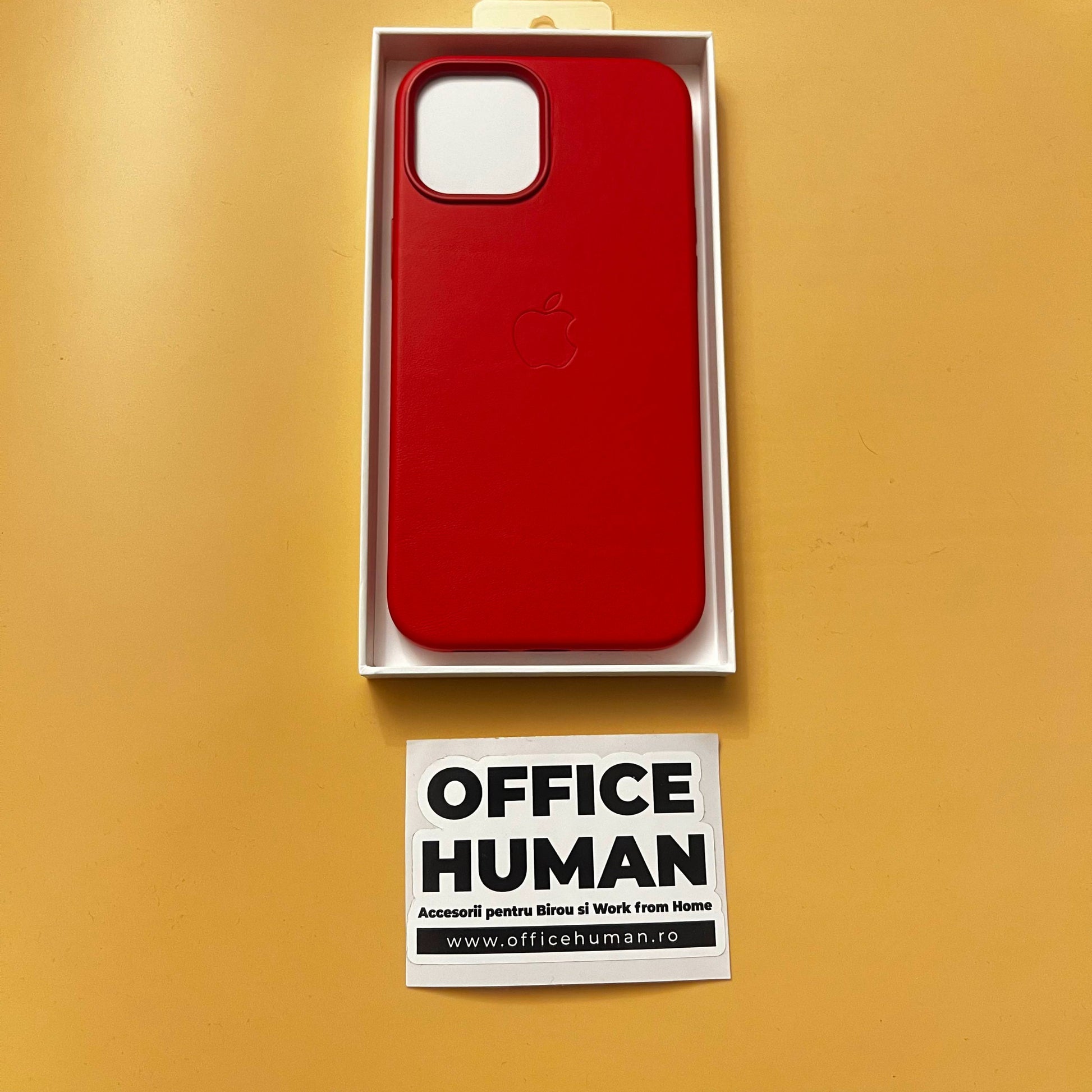 Husa Piele Naturala Apple pt. iPhone 12 Pro Max Scarlet Red - MHKJ3FE/A MagSafe Originala Resigilat - MHKJ3FE/A-A - 194252168387 - 7