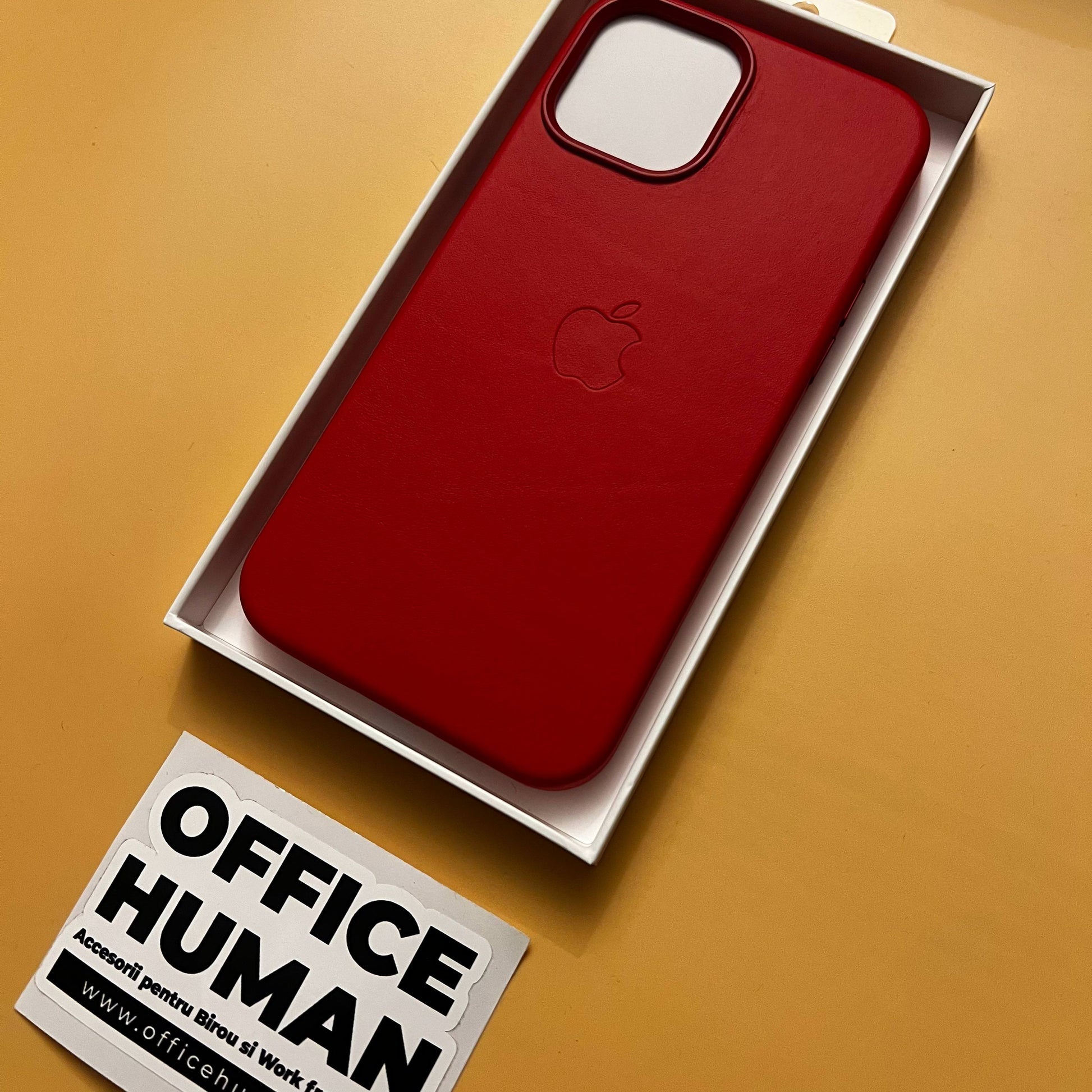 Husa Piele Naturala Apple pt. iPhone 12 Pro Max Scarlet Red - MHKJ3FE/A MagSafe Originala Resigilat - MHKJ3FE/A-A - 194252168387 - 8