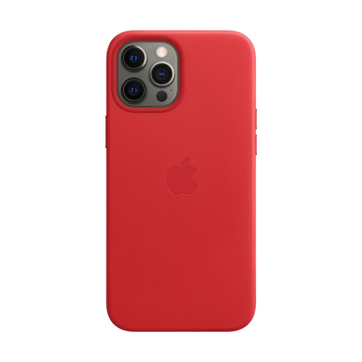 Husa Piele Naturala Apple pt. iPhone 12 Pro Max Scarlet Red - MHKJ3FE/A MagSafe Originala Resigilat - MHKJ3FE/A-A - 194252168387 - 3
