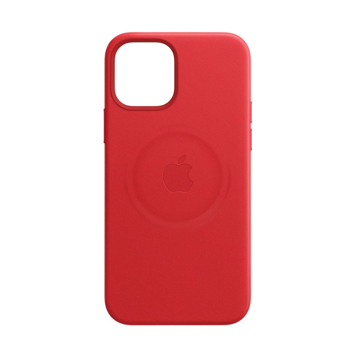 Husa Piele Naturala Apple pt. iPhone 12 Pro Max Scarlet Red - MHKJ3FE/A MagSafe Originala Resigilat - MHKJ3FE/A-A - 194252168387 - 2
