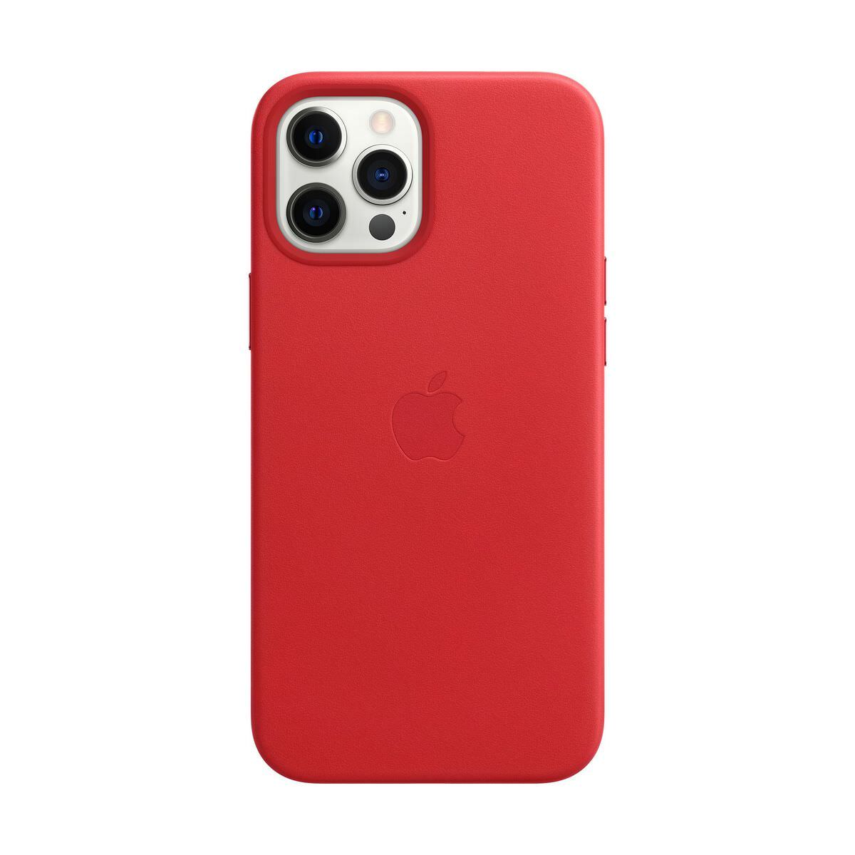 Husa Piele Naturala Apple pt. iPhone 12 Pro Max Scarlet Red - MHKJ3FE/A MagSafe Originala Resigilat - MHKJ3FE/A-A - 194252168387 - 5