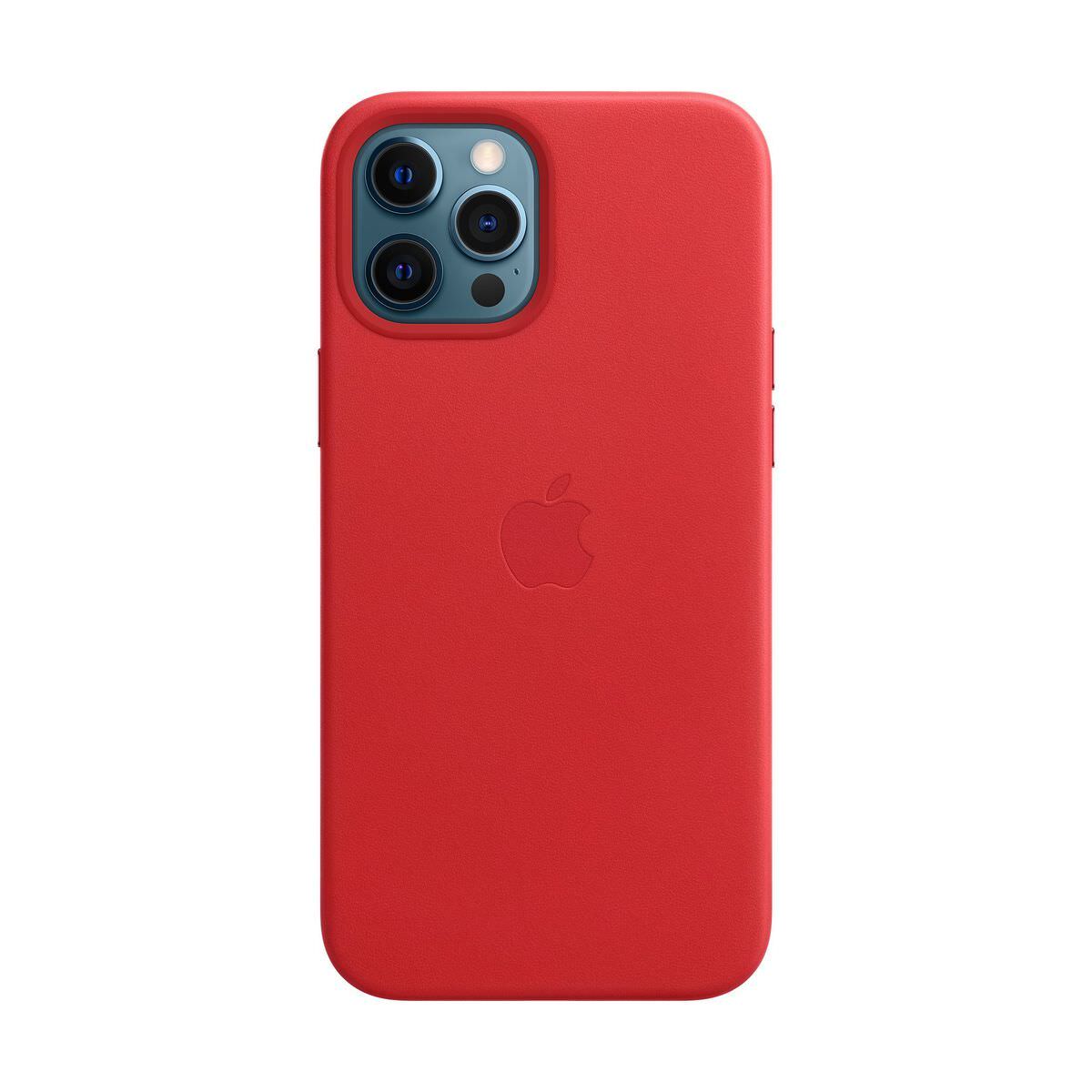 Husa Piele Naturala Apple pt. iPhone 12 Pro Max Scarlet Red - MHKJ3FE/A MagSafe Originala Resigilat - MHKJ3FE/A-A - 194252168387 - 4
