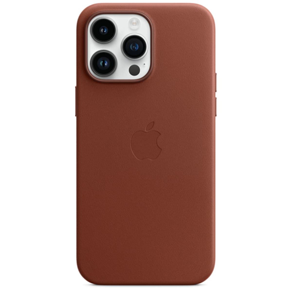 Husa Piele Naturala Apple pt. iPhone 14 Pro Umber - MPKK3ZM/A MagSafe Originala - 194253345633 - 2