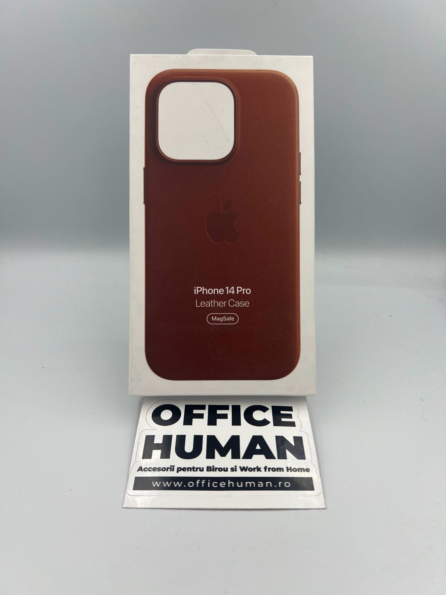 Husa Piele Naturala Apple pt. iPhone 14 Pro Umber - MPKK3ZM/A MagSafe Originala - 194253345633 - 3