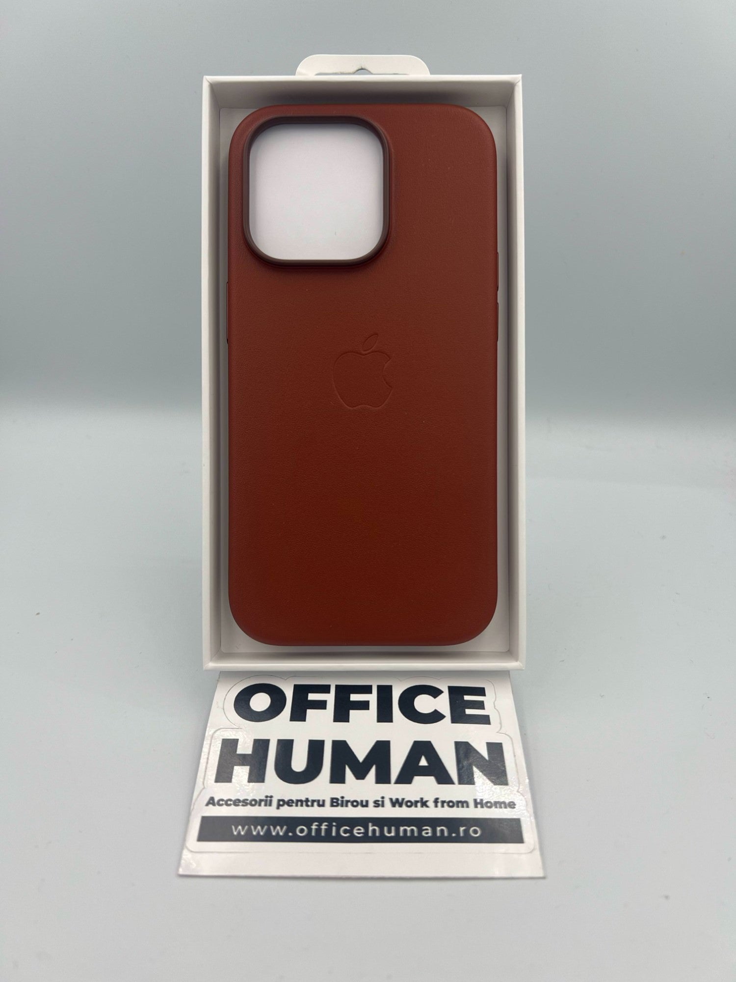 Husa Piele Naturala Apple pt. iPhone 14 Pro Umber - MPKK3ZM/A MagSafe Originala - 194253345633 - 4
