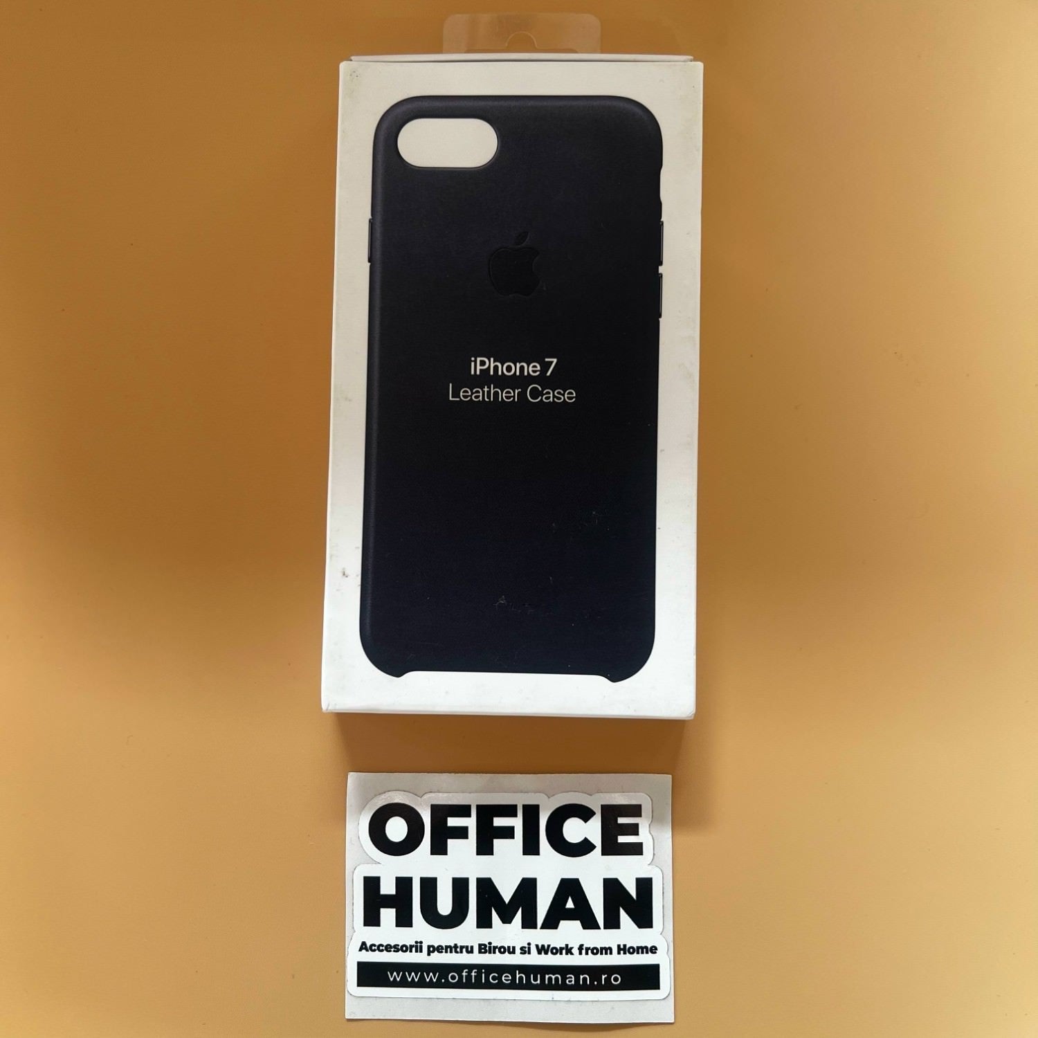 Husa Piele Naturala Apple pt. iPhone SE 2022 / 2020 / 8 / 7 Midnight Blue - MMY32ZM/A Originala Resigilat