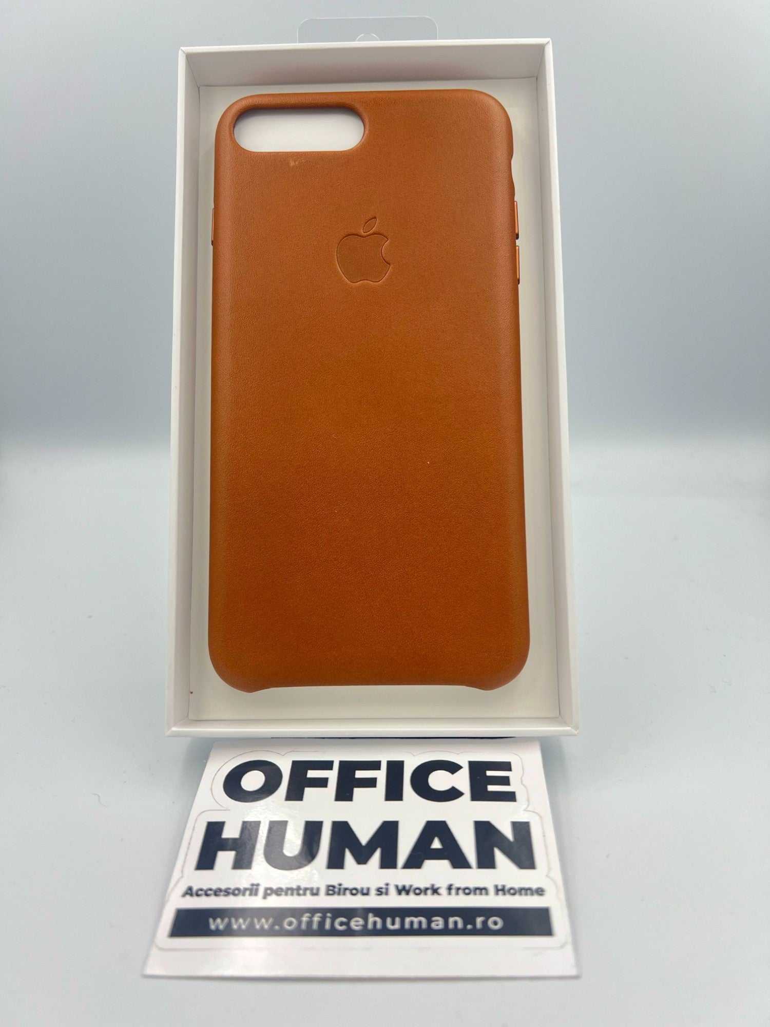 Husa Piele Naturala Apple pt. iPhone 8 Plus / 7 Saddle Brown - MQHK2ZE/A Originala Resigilat - MQHK2ZE/A-A - 190198813534 - 5