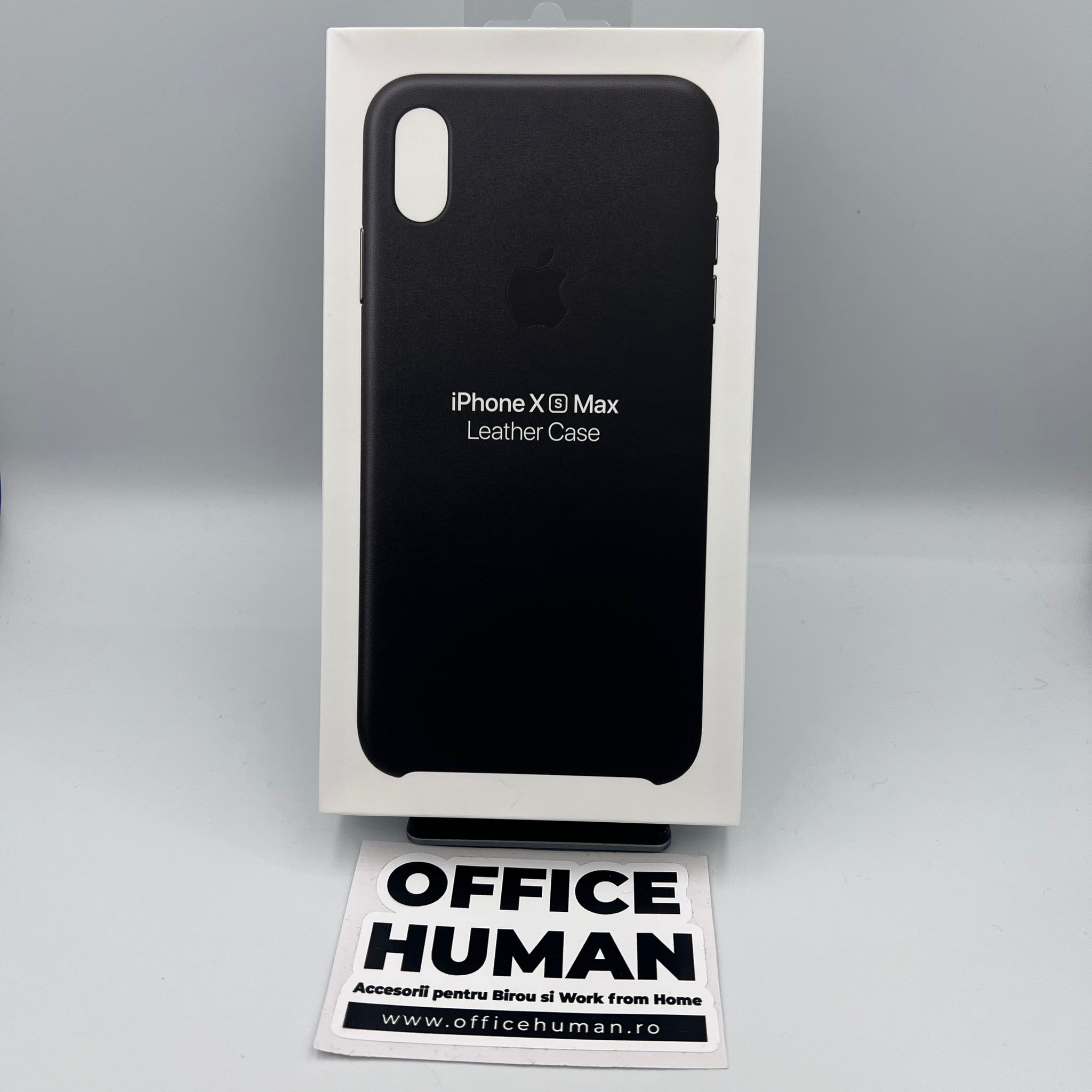 Husa Piele Naturala Apple pt. iPhone XS Max Black - MRWT2ZM/A Originala - 190198763464 - 4