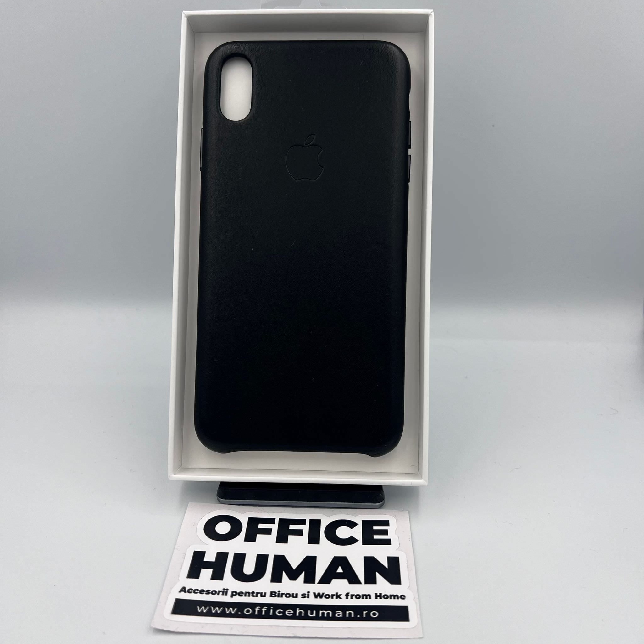 Husa Piele Naturala Apple pt. iPhone XS Max Black - MRWT2ZM/A Originala - 190198763464 - 5