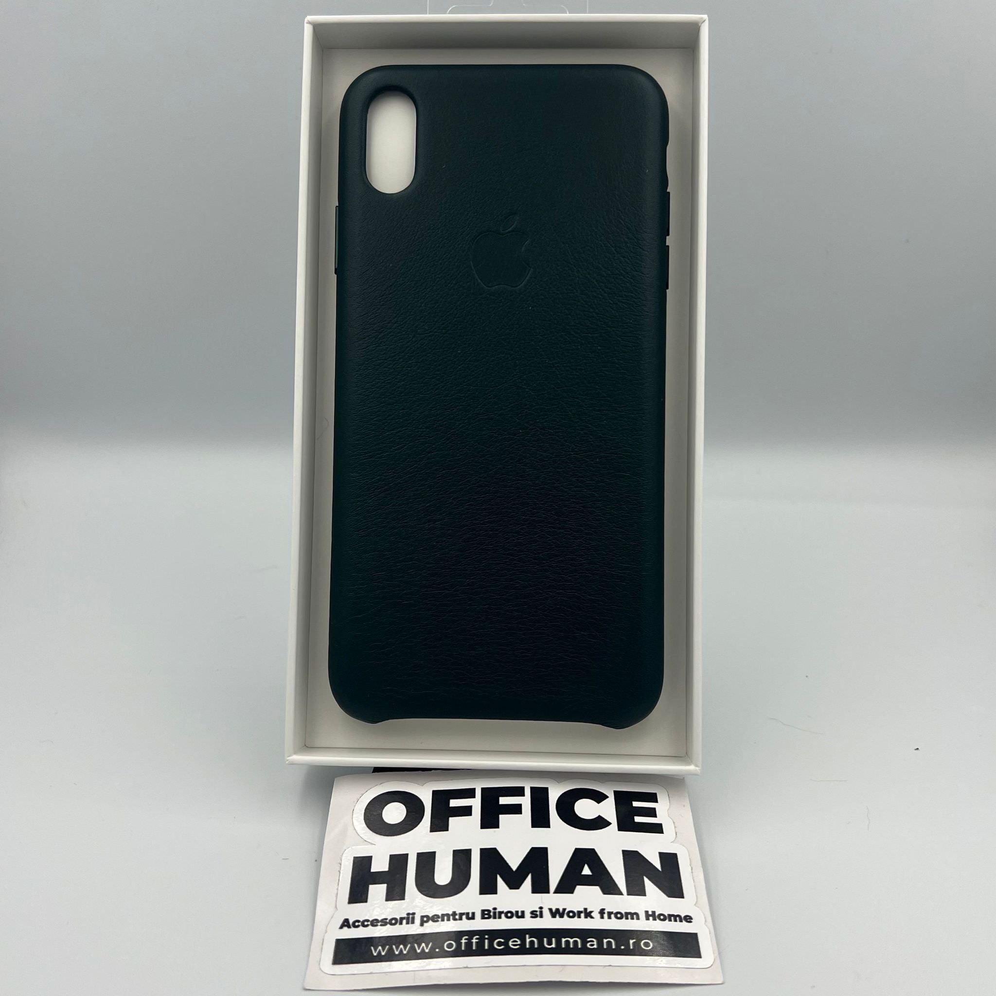 Husa Piele Naturala Apple pt. iPhone XS Max Forest Green - MTEV2ZM/A Originala - 190198802743 - 5