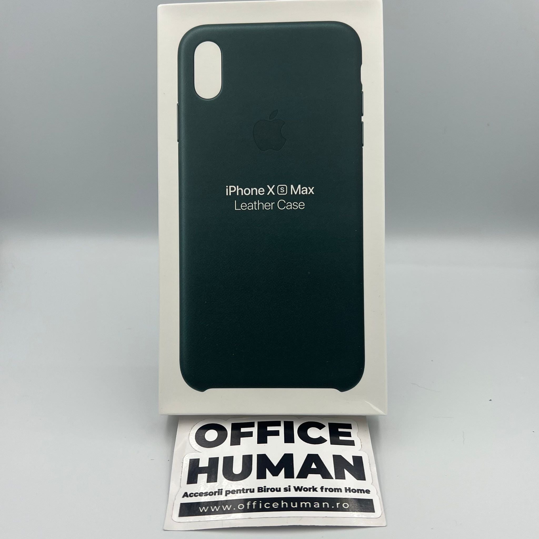 Husa Piele Naturala Apple pt. iPhone XS Max Forest Green - MTEV2ZM/A Originala - 190198802743 - 4