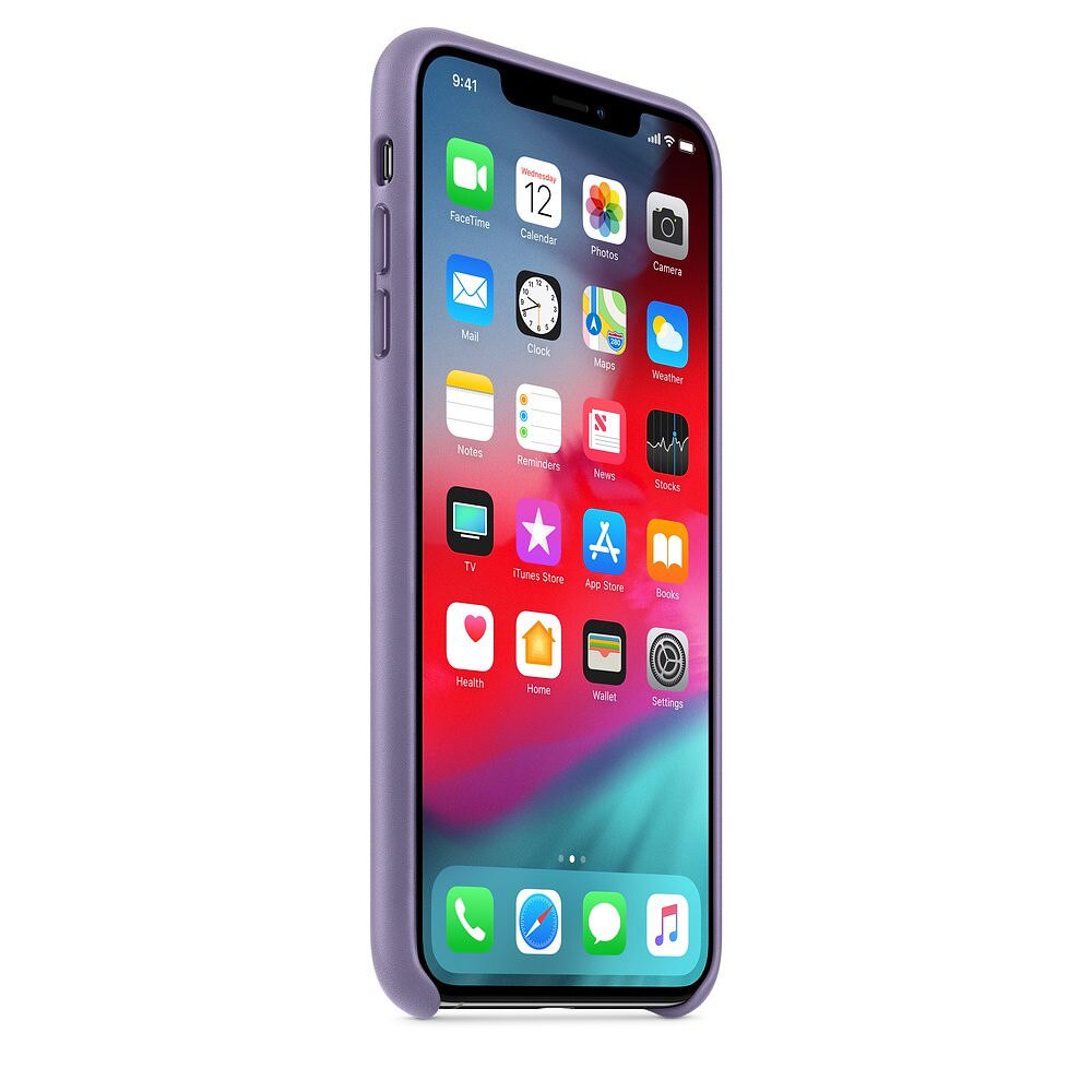 Husa Piele Naturala Apple pt. iPhone XS Max Lilac - MVH02ZM/A Originala 190199120594 5