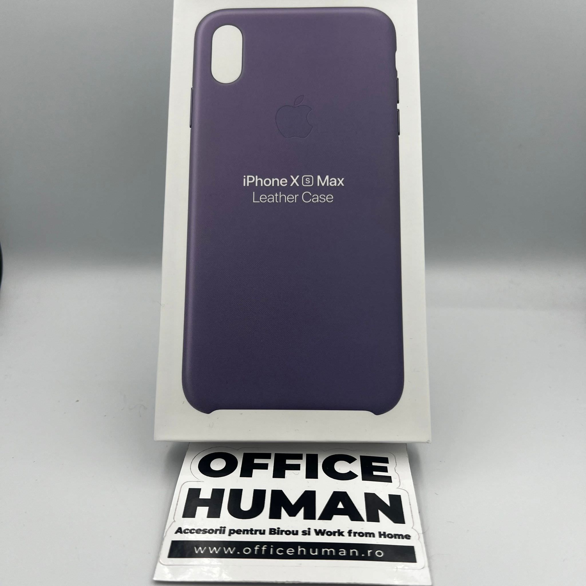 Husa Piele Naturala Apple pt. iPhone XS Max Lilac - MVH02ZM/A Originala 190199120594 3