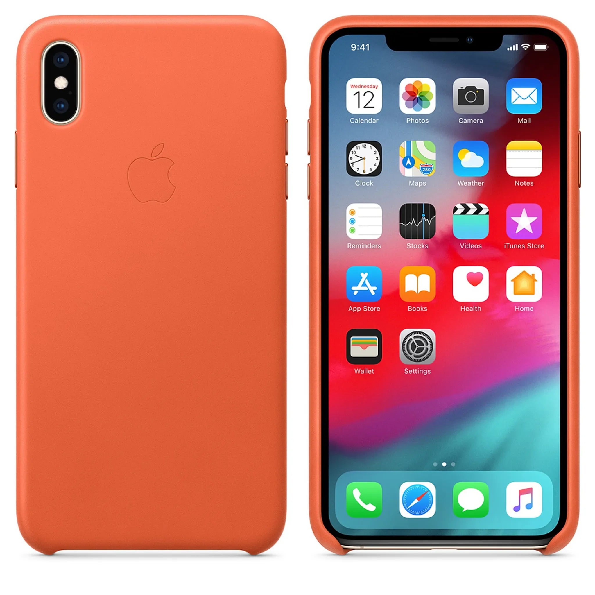 Husa Piele Naturala Apple pt. iPhone XS Max Sunset - MVFY2ZM/A Originala - 190199120556 - 2