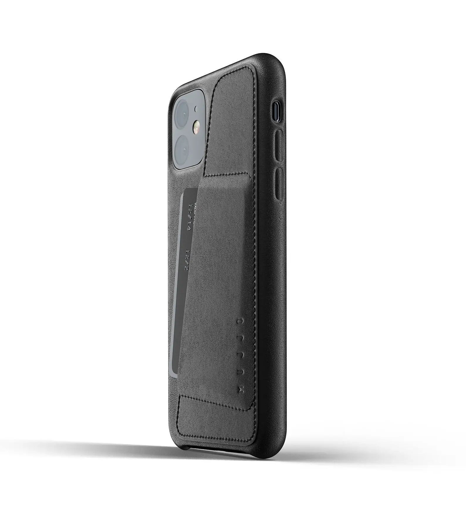 Husa Piele Naturala cu Buzunar Card Mujjo - iPhone 11 - Black - MUJJO-CL-006-BK - 6