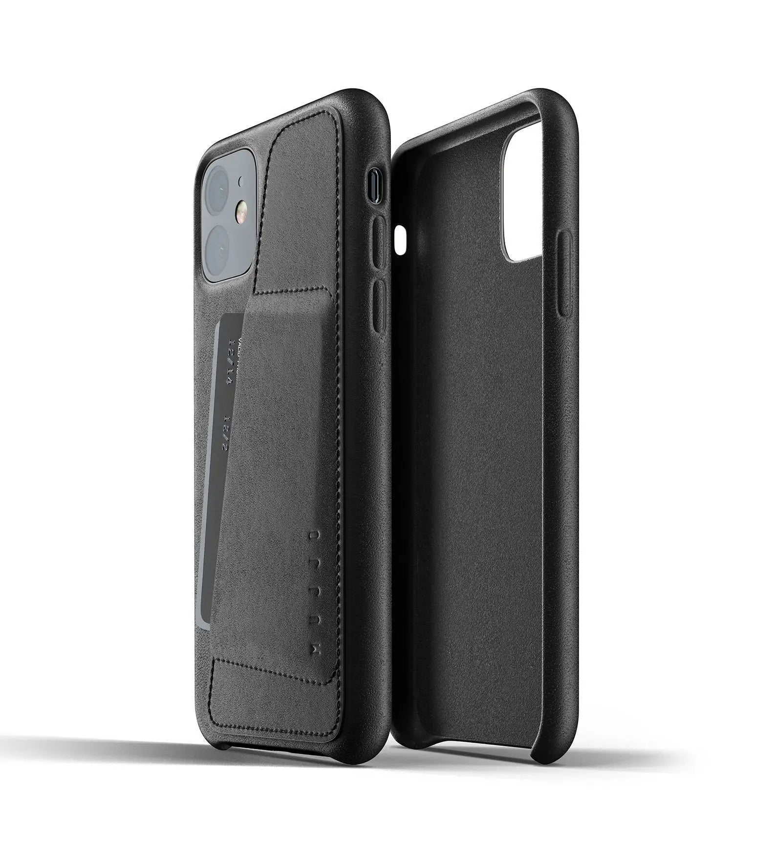 Husa Piele Naturala cu Buzunar Card Mujjo - iPhone 11 - MUJJO-CL-006-GR - 8718546172274 - 8