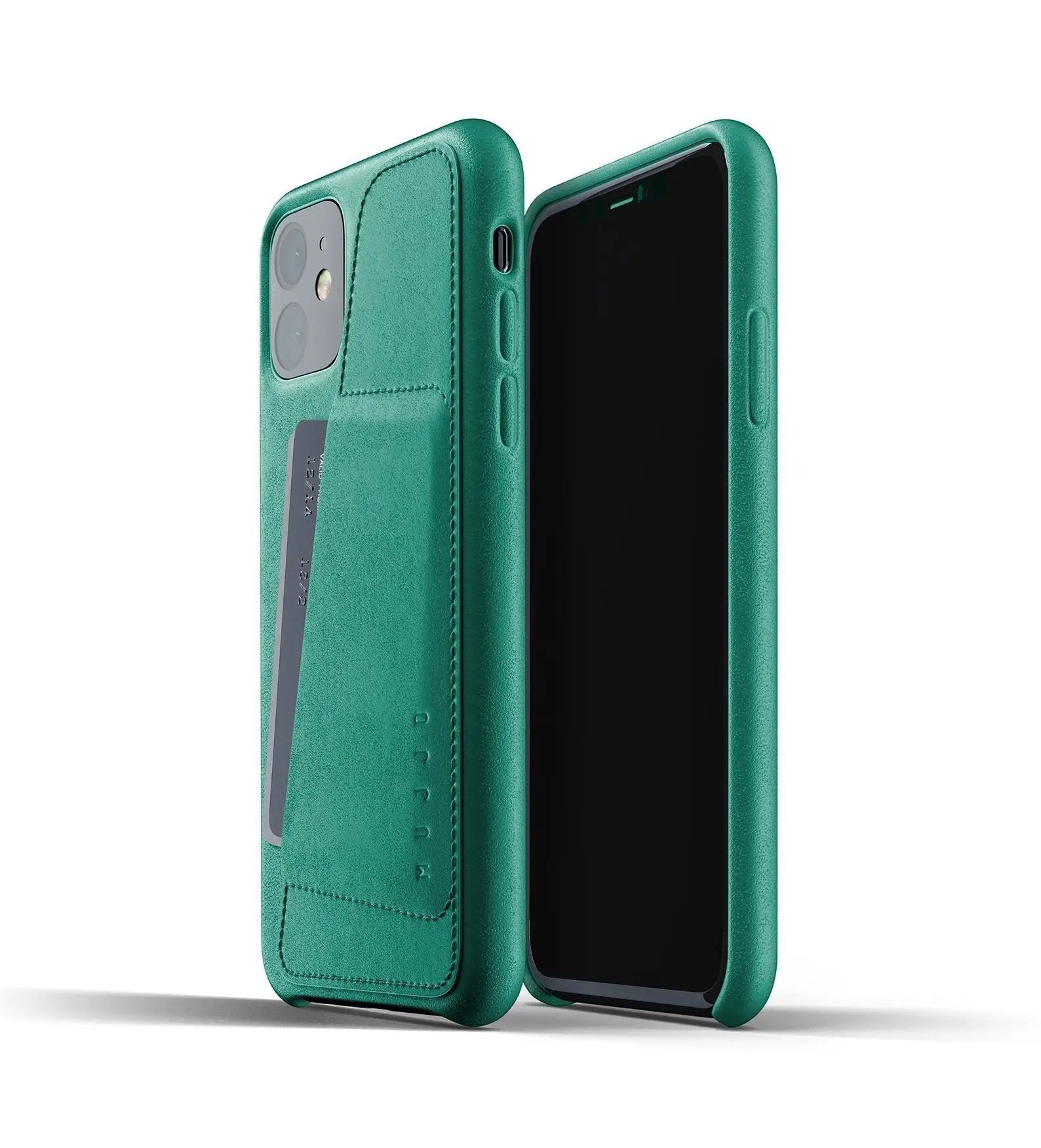 Husa Piele Naturala cu Buzunar Card Mujjo - iPhone 11 - MUJJO-CL-006-GR - 8718546172274 - 2